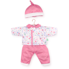 JC TOYS 11" DOLL CLOTHES WHITE & PINK FLORAL 3 PC