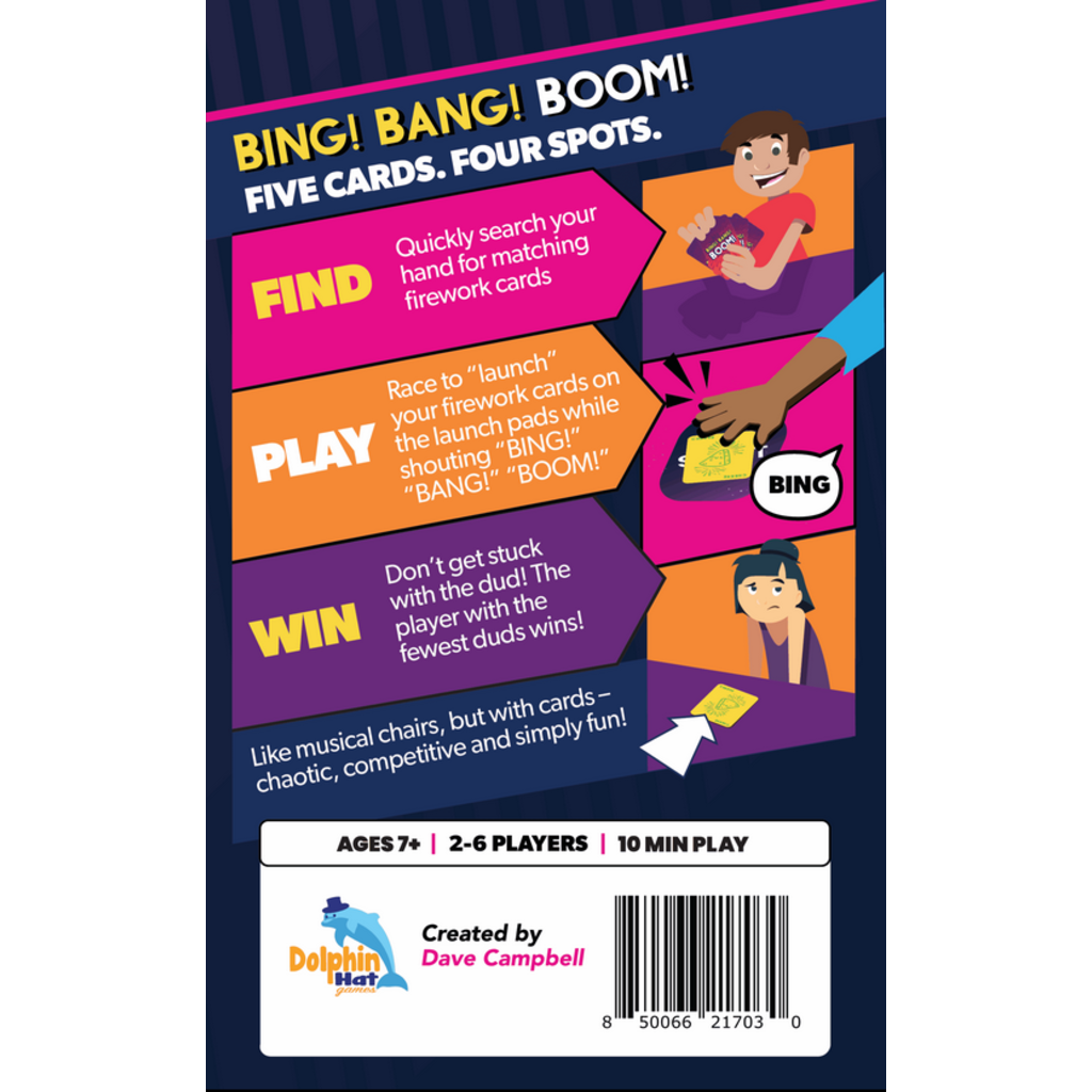 DOLPHIN HAT GAMES BING! BANG! BOOM! CARD GAME