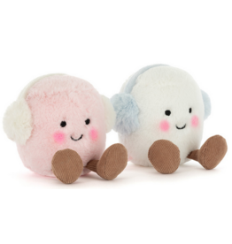 JELLY CAT AMUSEABLES TOASTIE PINK AND WHITE MARSHMALLOWS