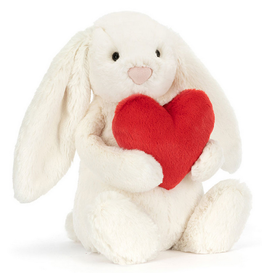JELLY CAT BASHFUL RED LOVE HEART BUNNY