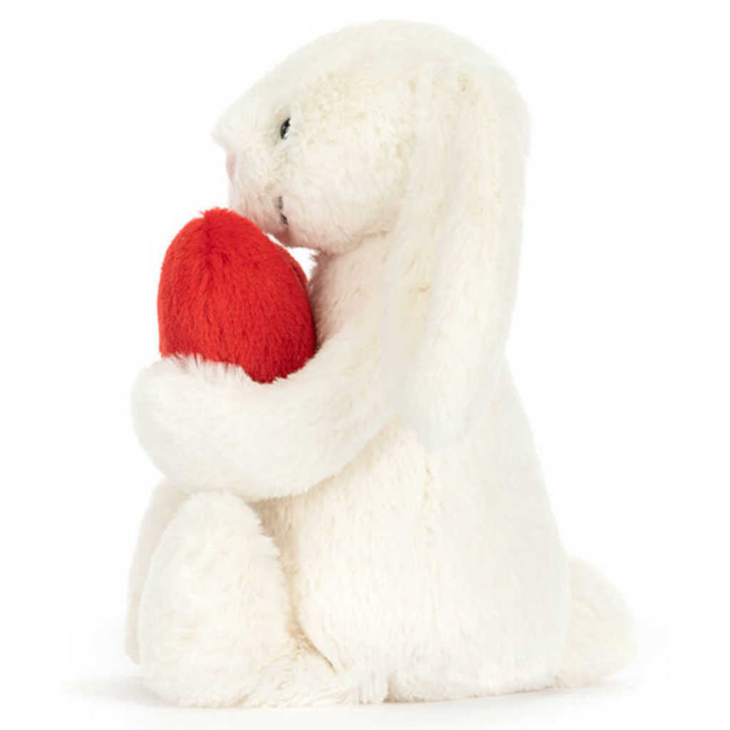 JELLY CAT BASHFUL RED LOVE HEART BUNNY