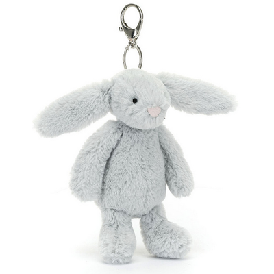 JELLY CAT BASHFUL BUNNY SILVER BAG CHARM