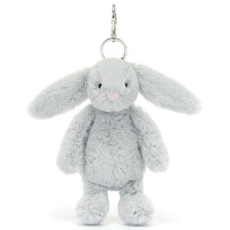 JELLY CAT BASHFUL BUNNY SILVER BAG CHARM