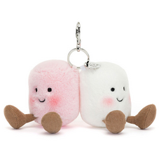 JELLY CAT AMUSEABLES PAIR OF MARSHMALLOWS BAG CHARM