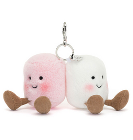 JELLY CAT AMUSEABLES PAIR OF MARSHMALLOWS BAG CHARM