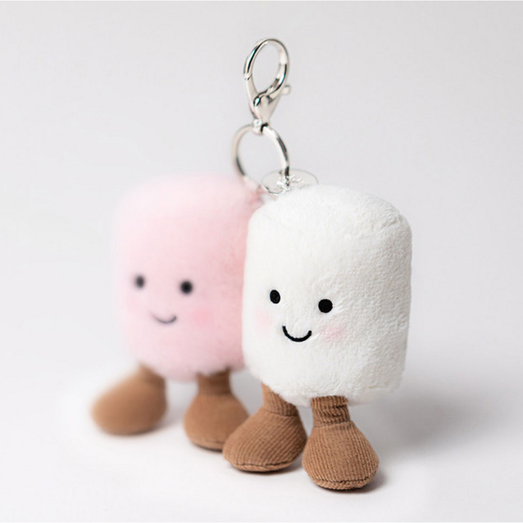 JELLY CAT AMUSEABLES PAIR OF MARSHMALLOWS BAG CHARM