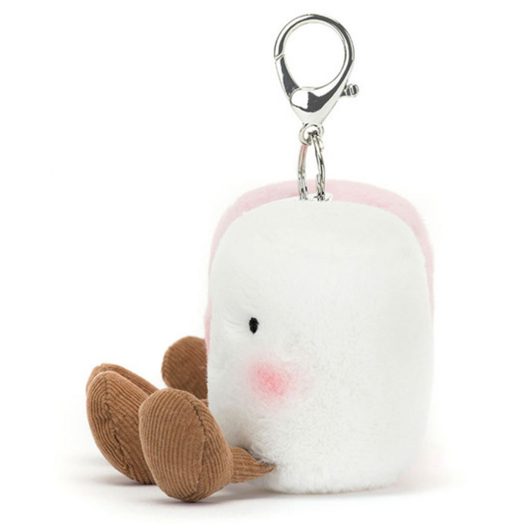 JELLY CAT AMUSEABLES PAIR OF MARSHMALLOWS BAG CHARM