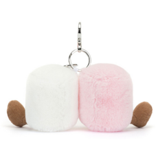 JELLY CAT AMUSEABLES PAIR OF MARSHMALLOWS BAG CHARM