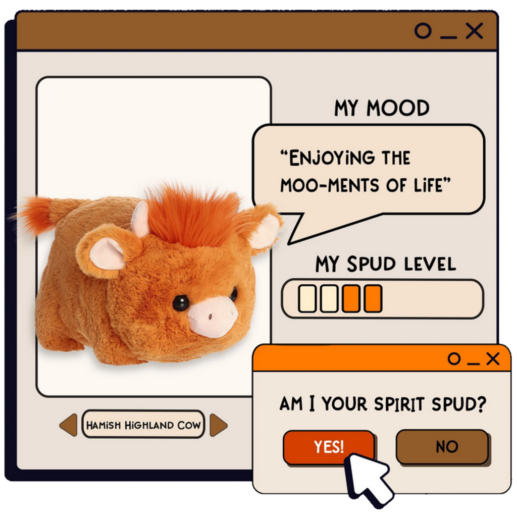 AURORA HAMISH HIGHLAND COW SPUDSTER