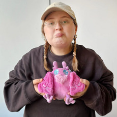 SQUISHABLE PARTY SNACKERS PINK BABY MOTHMAN SQUISHABLE