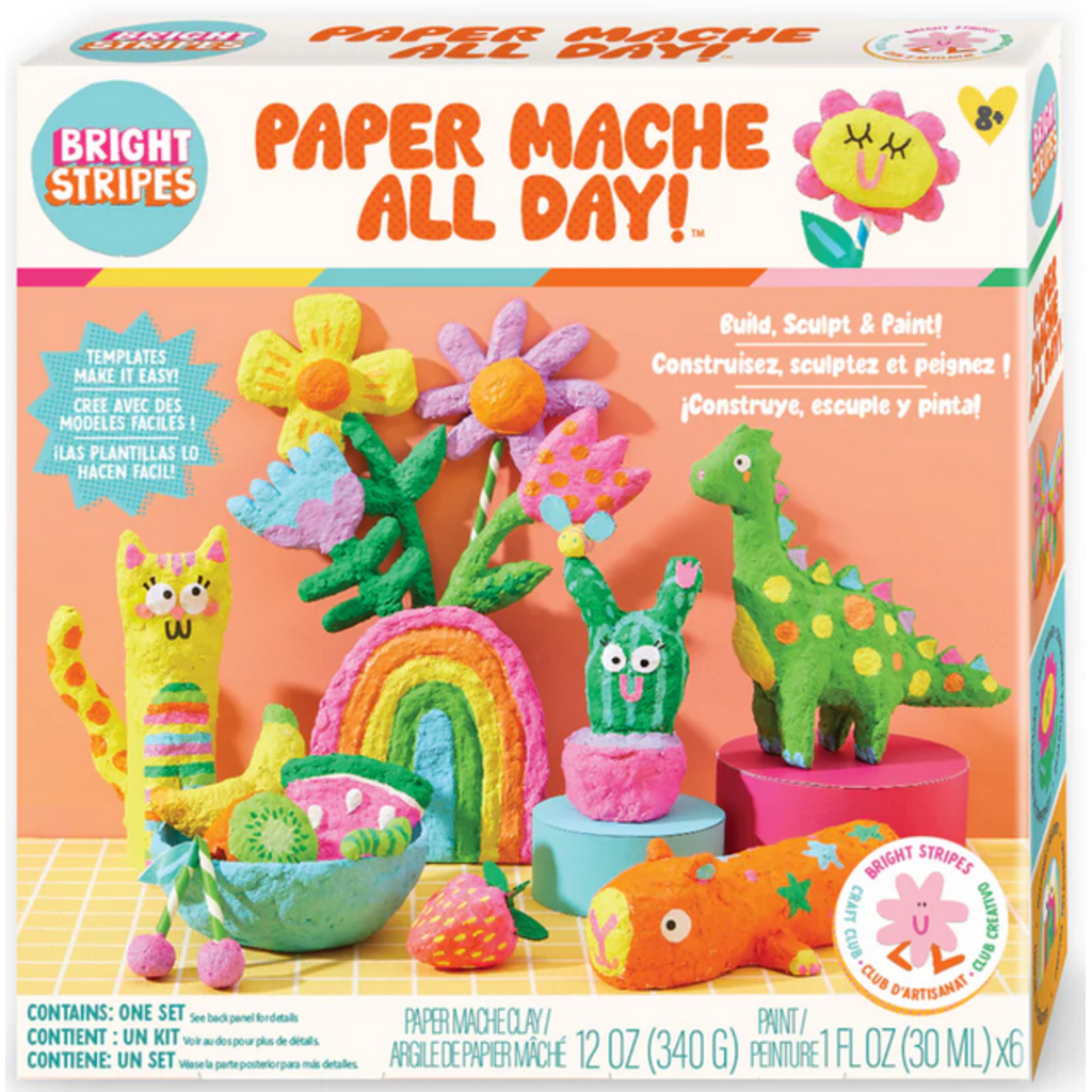 BRIGHT STRIPES PAPER MACHE ALL DAY
