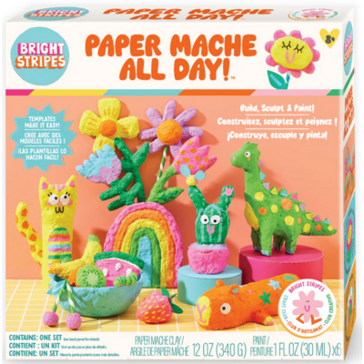 BRIGHT STRIPES PAPER MACHE ALL DAY
