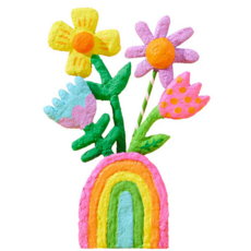 BRIGHT STRIPES PAPER MACHE ALL DAY