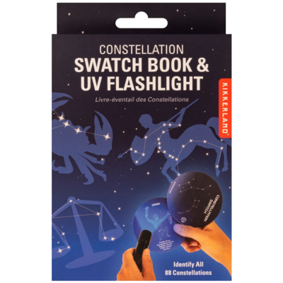 KIKKERLAND CONSTELLATION SWATCH BOOK & UV FLASHLIGHT