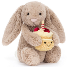 JELLY CAT BASHFUL BEIGE BUNNY BIRTHDAY