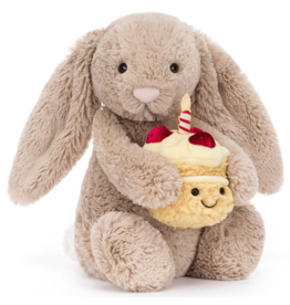 JELLY CAT BASHFUL BEIGE BUNNY BIRTHDAY