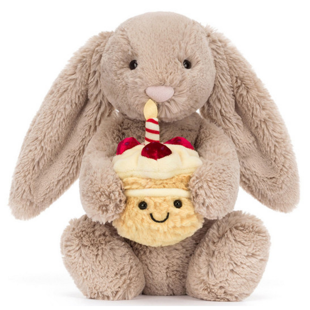 JELLY CAT BASHFUL BEIGE BUNNY BIRTHDAY