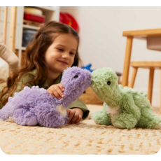 WARMIES WARMIES PLUSH PURPLE LONG NECK DINOSAUR
