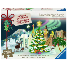 RAVENSBURGER USA CHRISTMAS PUZZLE ADVENT CALENDAR CHRISTMAS AROUND THE WORLD