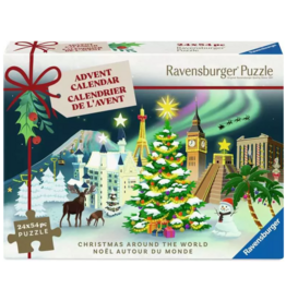 RAVENSBURGER USA CHRISTMAS PUZZLE ADVENT CALENDAR CHRISTMAS AROUND THE WORLD