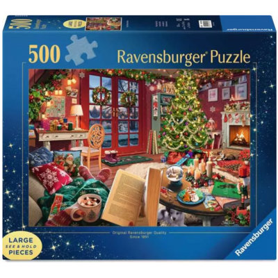 RAVENSBURGER USA COZY CHRISTMAS RETREAT 500 PC PUZZLE
