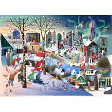 LAURENCE KING PUBLISHING BOOK LOVERS CHRISTMAS 1000 PC PUZZLE