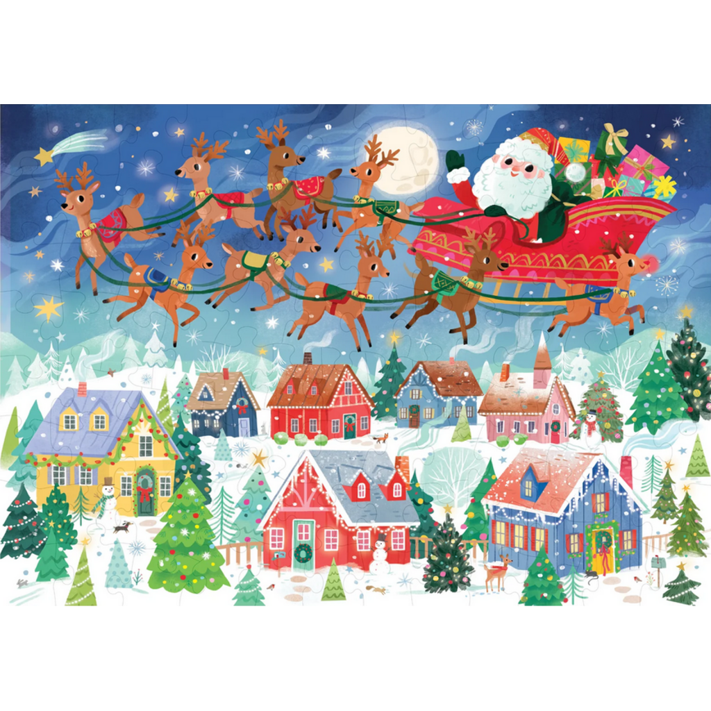 CROCODILE CREEK SANTA'S VISIT 100 PC PUZZLE
