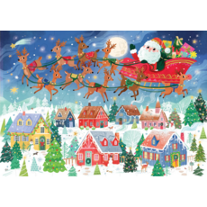 CROCODILE CREEK SANTA'S VISIT 100 PC PUZZLE
