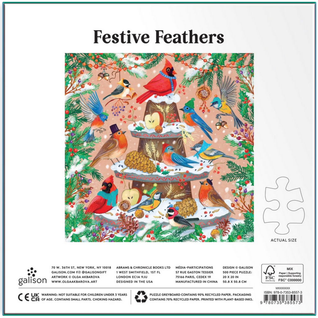 GALISON FESTIVE FEATHERS 500 PC PUZZLE