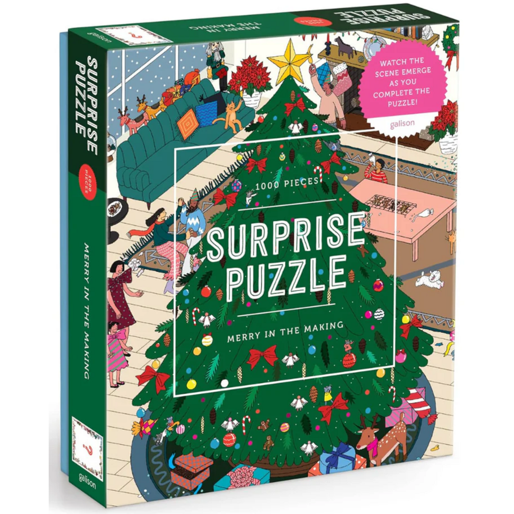 GALISON MERRY IN THE MAKING 1000 PC SURPRISE PUZZLE