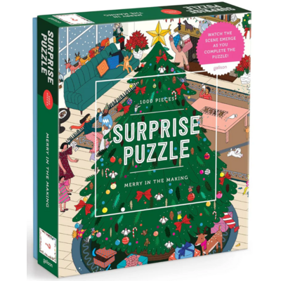GALISON MERRY IN THE MAKING 1000 PC SURPRISE PUZZLE
