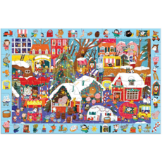 MUDPUPPY CHRISTMAS MARKET 64 PC PUZZLE