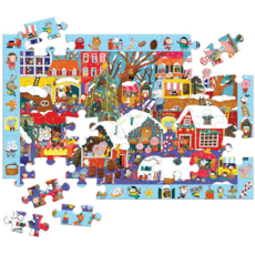 MUDPUPPY CHRISTMAS MARKET 64 PC PUZZLE