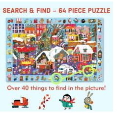 MUDPUPPY CHRISTMAS MARKET 64 PC PUZZLE