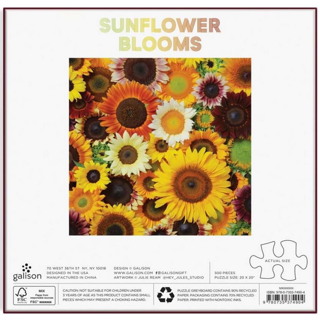 GALISON SUNFLOWER BLOOMS 500 PC PUZZLE