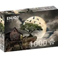 ENJOY PUZZLE A LOG CABIN ON A CLIFF 1000 PC PUZZLE