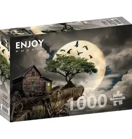 A LOG CABIN ON A CLIFF 1000 PC PUZZLE