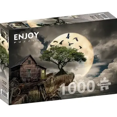 A LOG CABIN ON A CLIFF 1000 PC PUZZLE