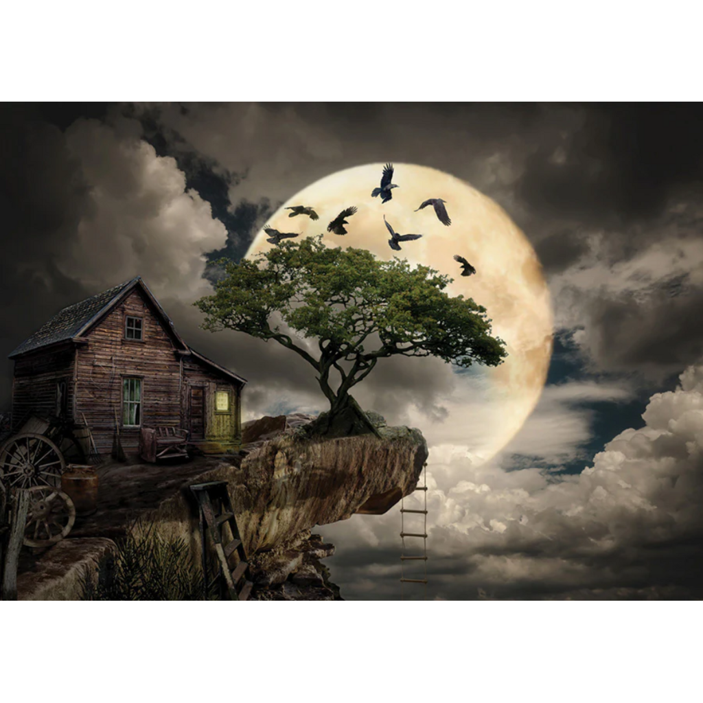 A LOG CABIN ON A CLIFF 1000 PC PUZZLE