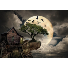 A LOG CABIN ON A CLIFF 1000 PC PUZZLE