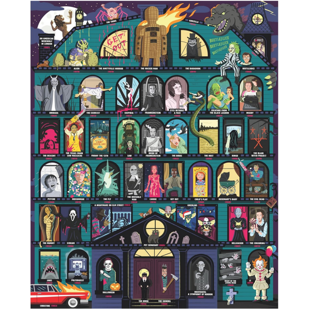 RIDLEY'S GAMES 50 MUST WATCH SCARY MOVIES BUCKET LIST 1000 PC PUZZLE