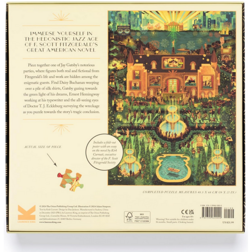 LAURENCE KING PUBLISHING WORLD OF GREAT GATSBY 1000 PC PUZZLE