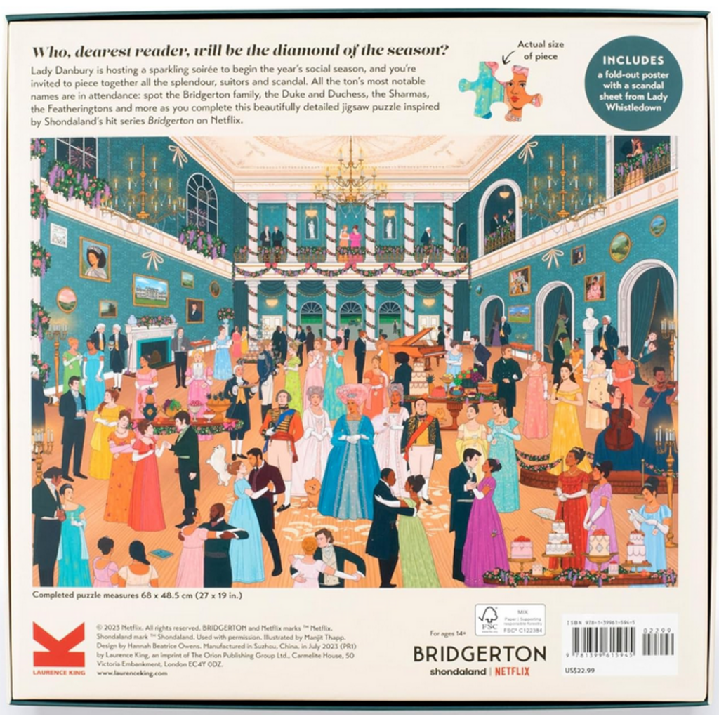 LAURENCE KING PUBLISHING WORLD OF BRIDGERTON 1000 PC PUZZLE