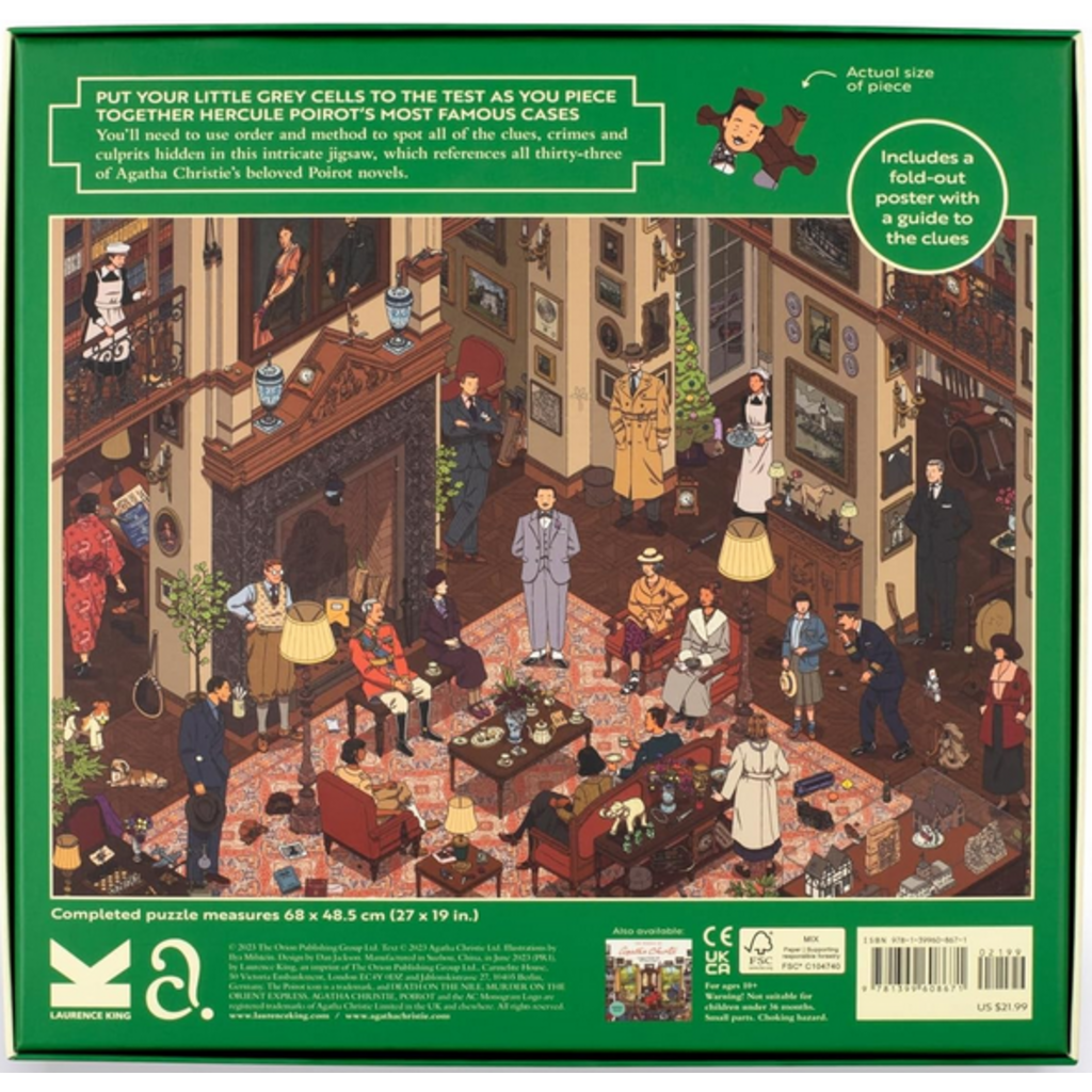 LAURENCE KING PUBLISHING WORLD OF HERCULE POIROT 1000 PC PUZZLE