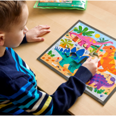 MUDPUPPY POUCH PUZZLE 12 PC MIGHTY DINOSAURS