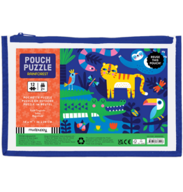MUDPUPPY POUCH PUZZLE 12 PC RAINFOREST