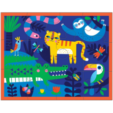 MUDPUPPY POUCH PUZZLE 12 PC RAINFOREST