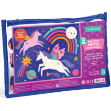 MUDPUPPY POUCH PUZZLE 12 PC UNICORN MAGIC