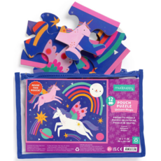 MUDPUPPY POUCH PUZZLE 12 PC UNICORN MAGIC