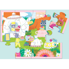 MUDPUPPY POUCH PUZZLE 12 PC TEA PARTY